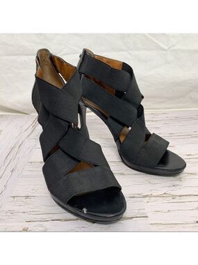 CALVIN KLEIN Black “Allison” Caged Stiletto High Heel